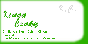 kinga csaky business card